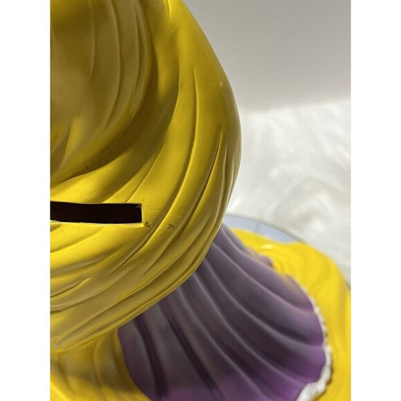 Peachtree Playthings Disney Tangled Rapunzel Coin Piggy Bank 9 1/2" PVC Purple - Picture 12 of 13